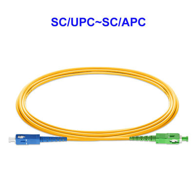 SC UPC SC APC Fiber Optic Cable Single Mode Single Core With Connector
