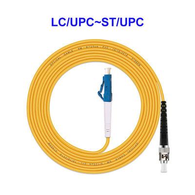 LC UPC ST UPC Fiber Optic Jumper Cables , Single Core Fiber Optic Lan Cable