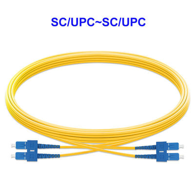 SC Connector Duplex Single Mode Fiber Optic Cable SC UPC To SC UPC